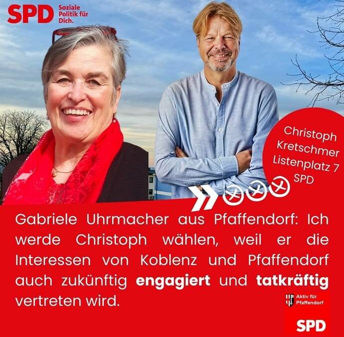 Ich unterstütze Christoph Kretschmer…