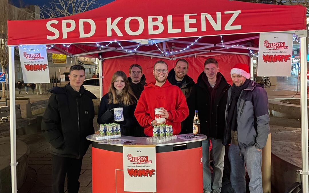 Jusos Koblenz sammeln Spenden für das Wohnungslosenrestaurant „Mampf“