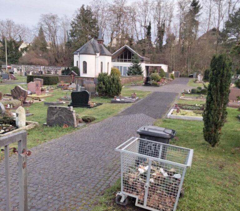 SPD Güls lädt die Gülser Bevölkerung zum Treffen mit der Werkleitung des Eigenbetriebs Grünflächen- und Bestattungswesen auf dem Gülser Friedhof für den 7.März ein